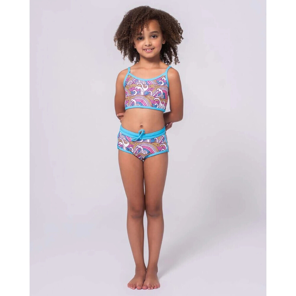 Appaman Stella Bikini Little Girls Multi Waves Print Stretch Swimwear RED1405
